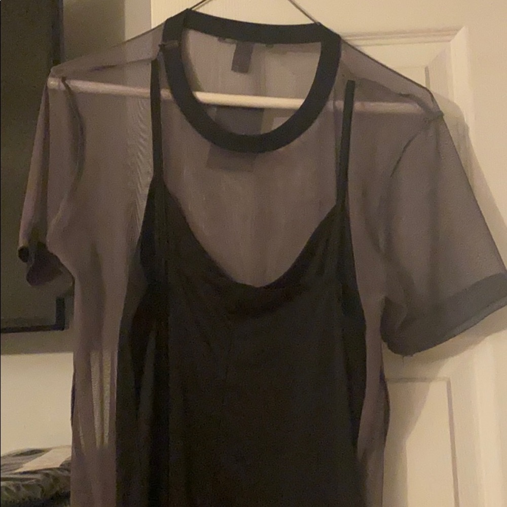 Grey/black t-shirt dress